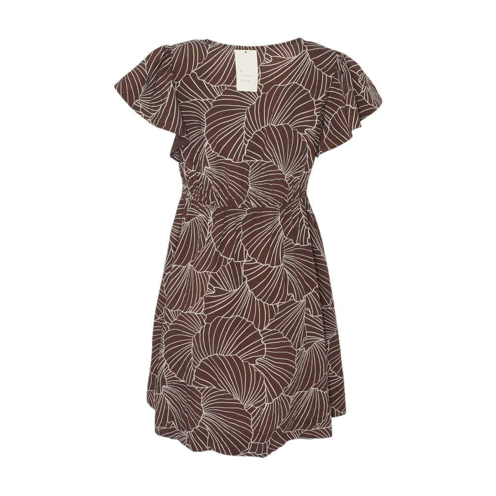 Brown Graphic Mini Dress - Image 2