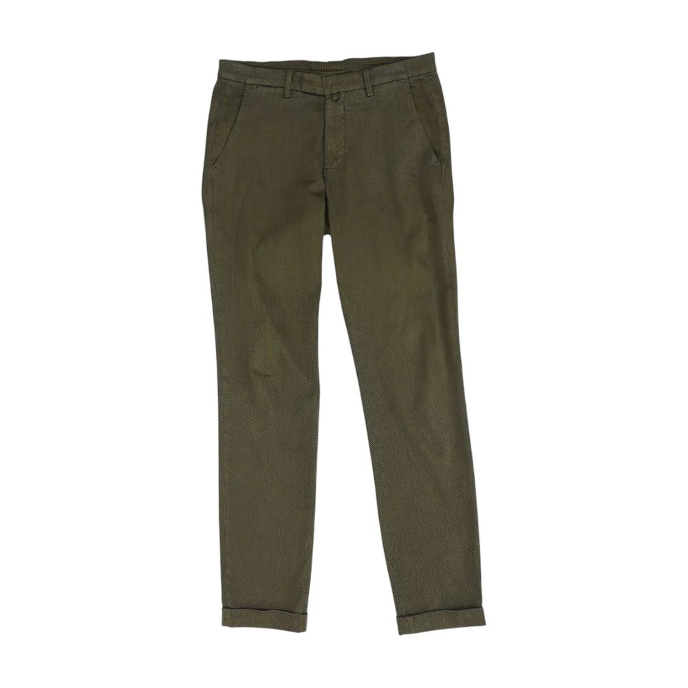 Brown Solid Casual Pants