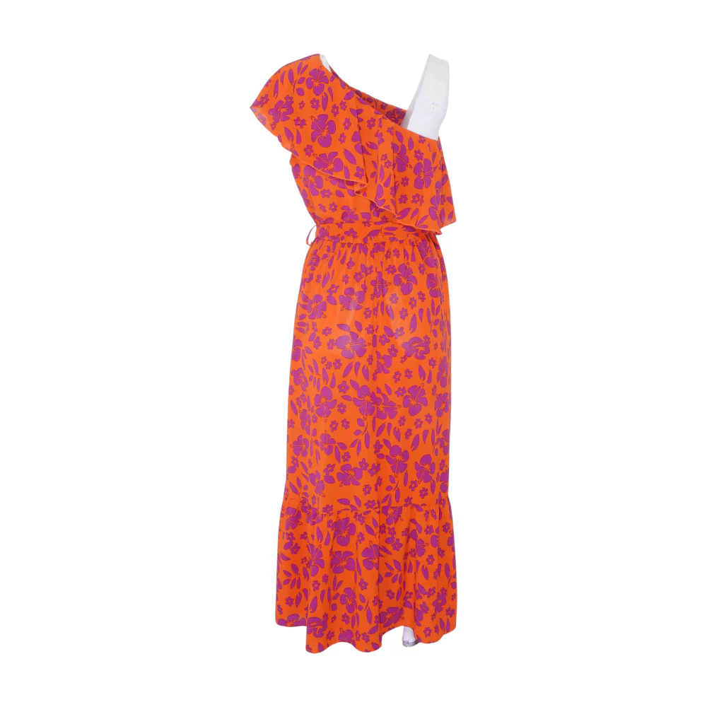 Red Floral Midi Dress - Image 2