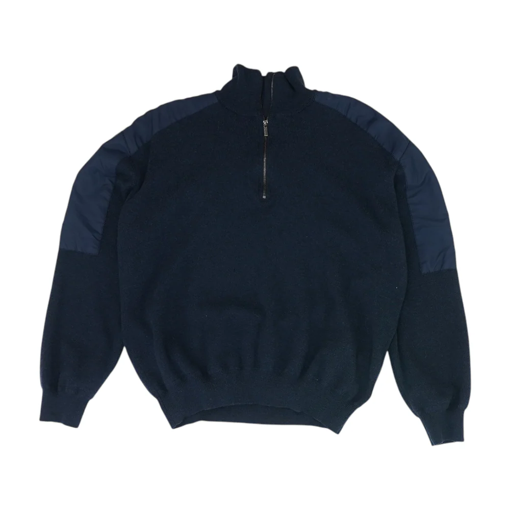 Navy Solid 1/4 Zip Pullover