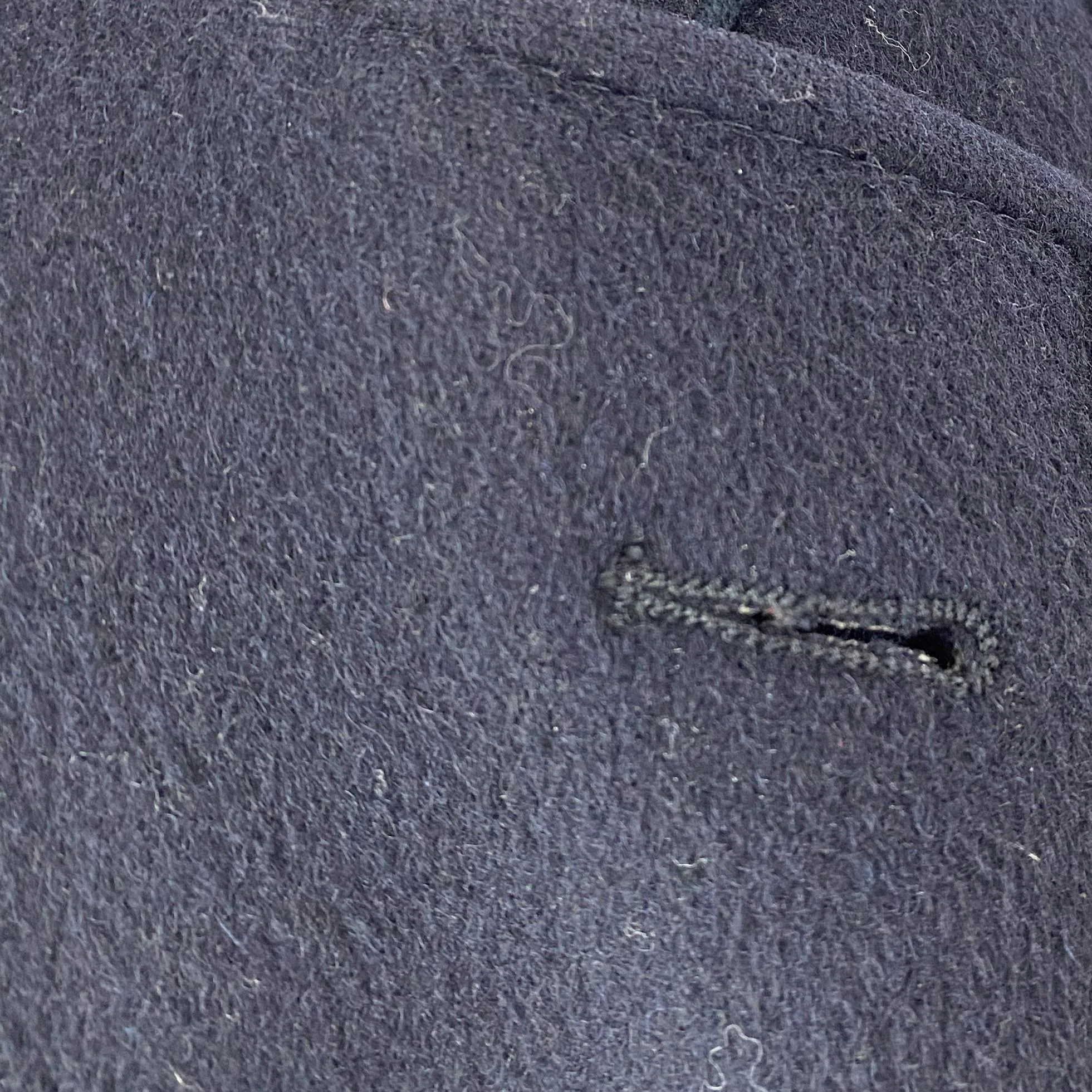 Vintage Navy Wool Button-Front Coat - Image 4