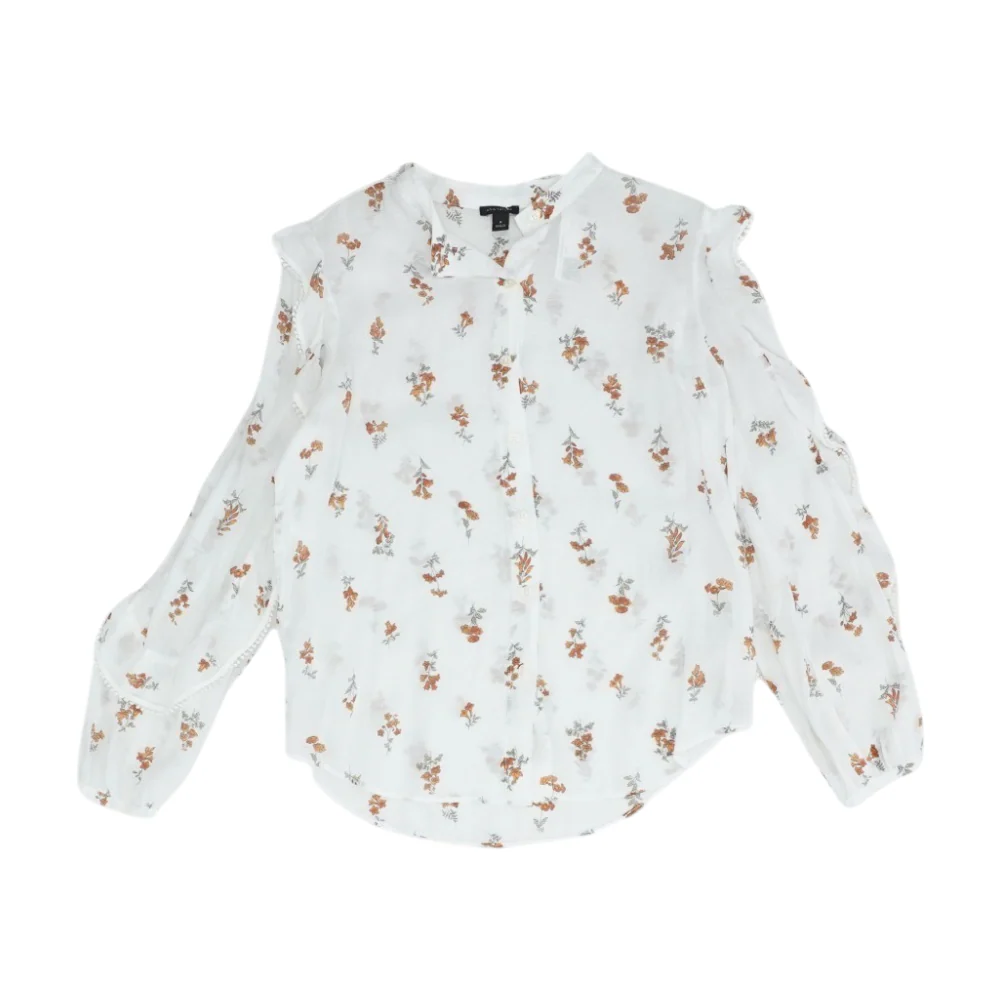 White Floral Button Down