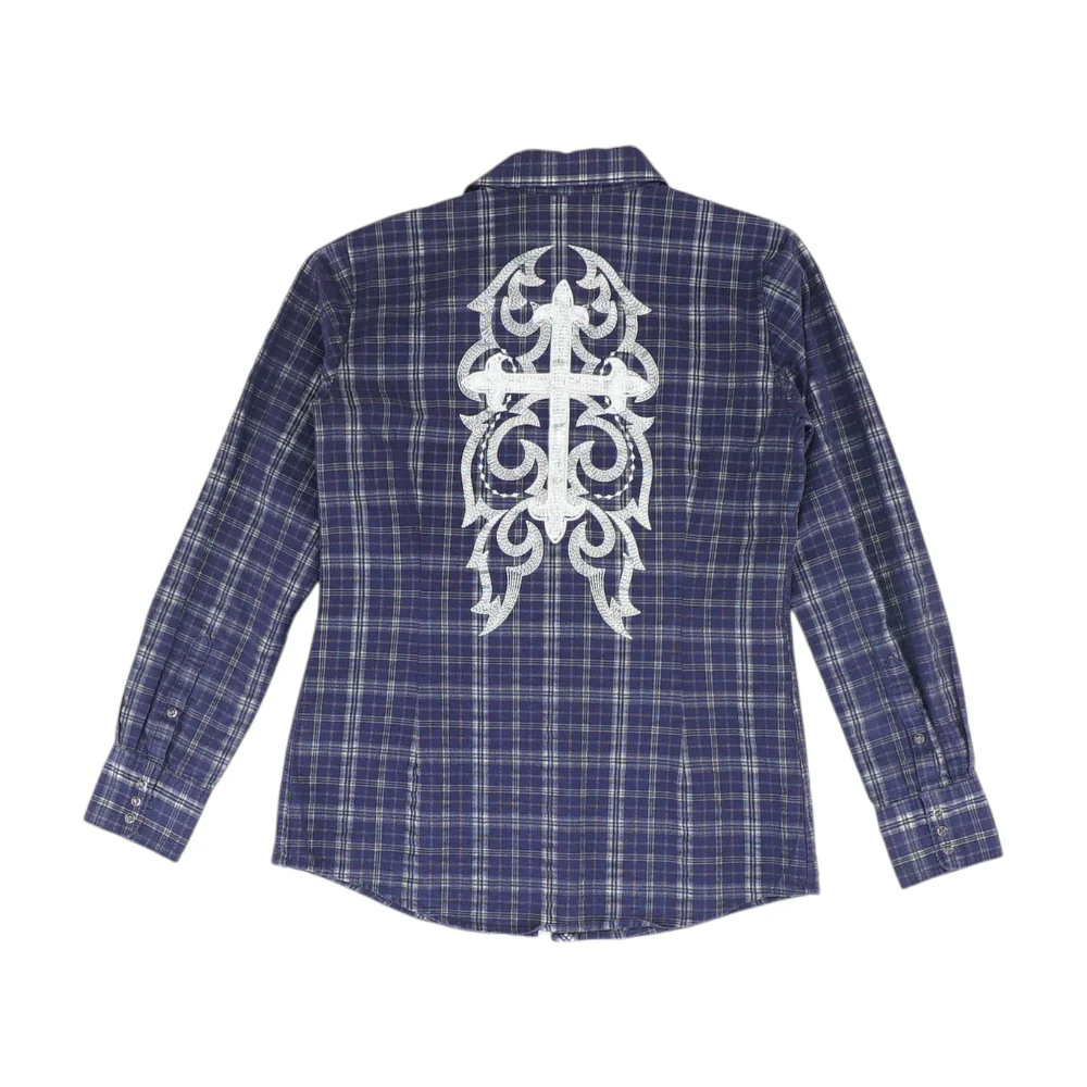 Navy Plaid Button Down - Image 2