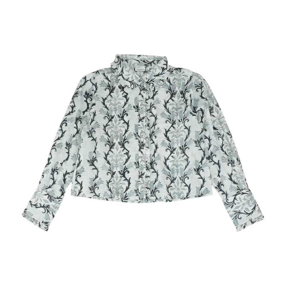 White Floral Button Down