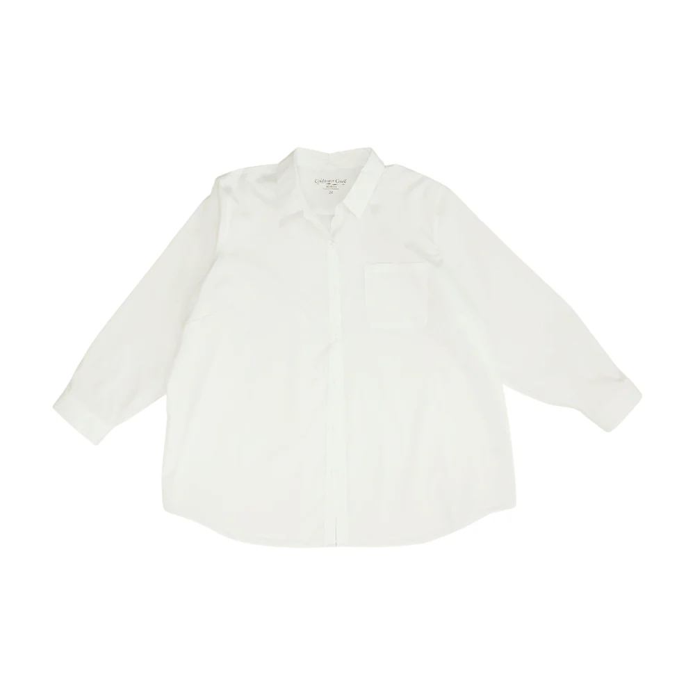 White Plus Button Down