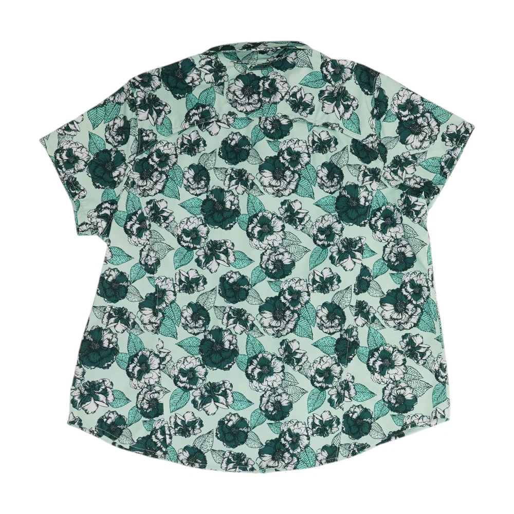 Green Plus Floral Button Down - Image 2