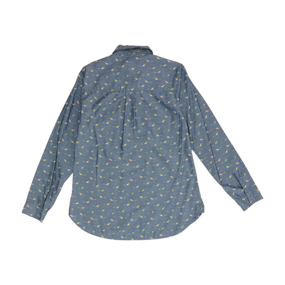 Navy Print Button Down - Image 2