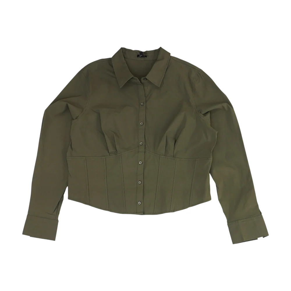Green Button Down