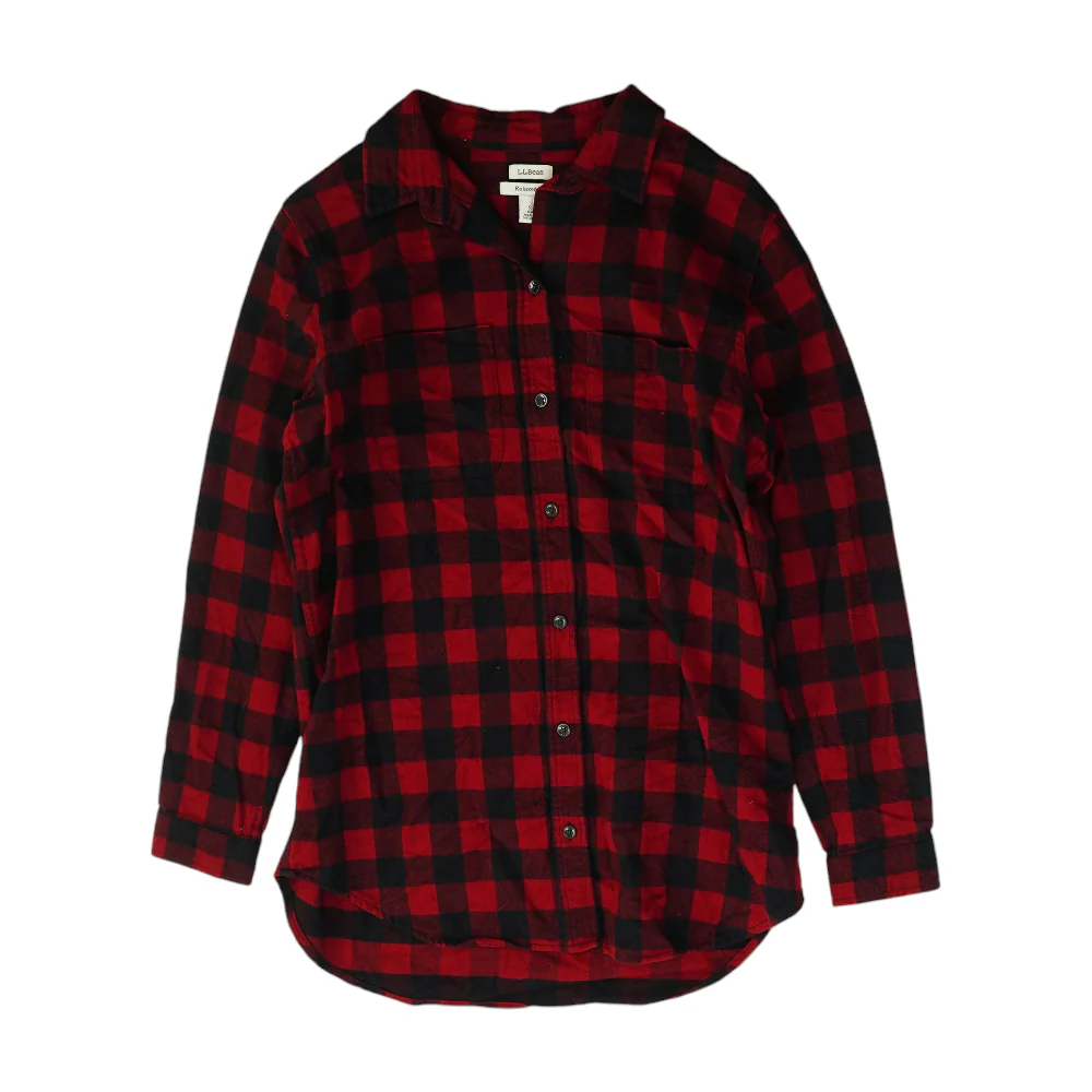 Red Check Button Down