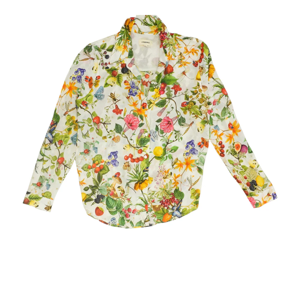 White Floral Button Down