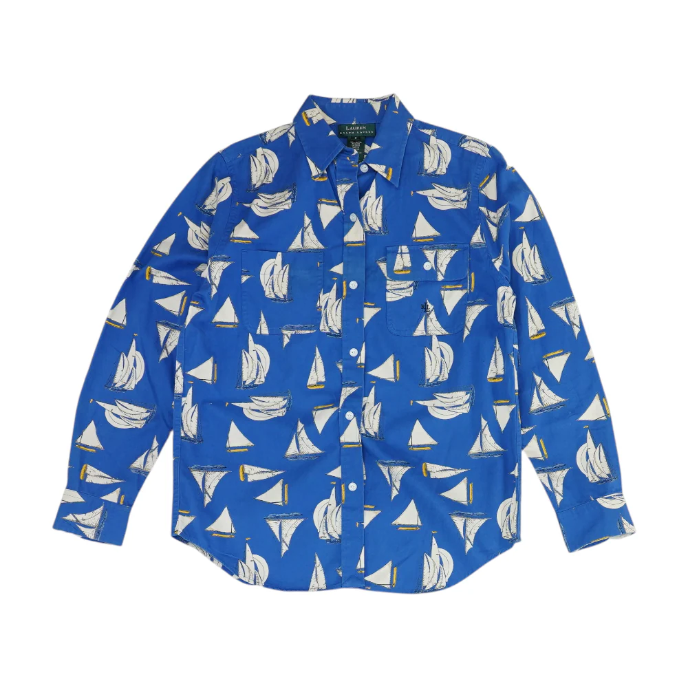 Blue Print Button Down