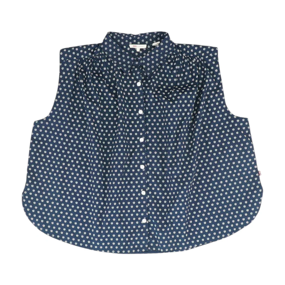 Navy Floral Button Down