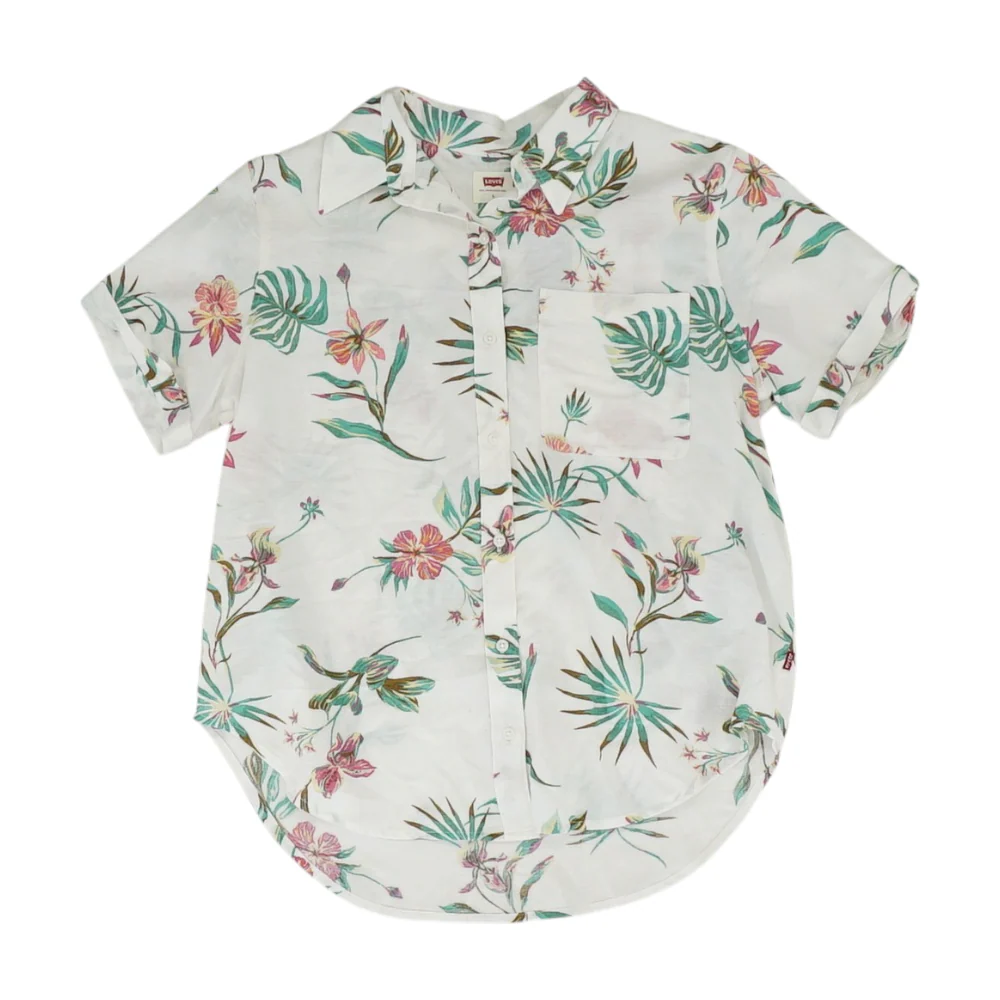 White Floral Button Down