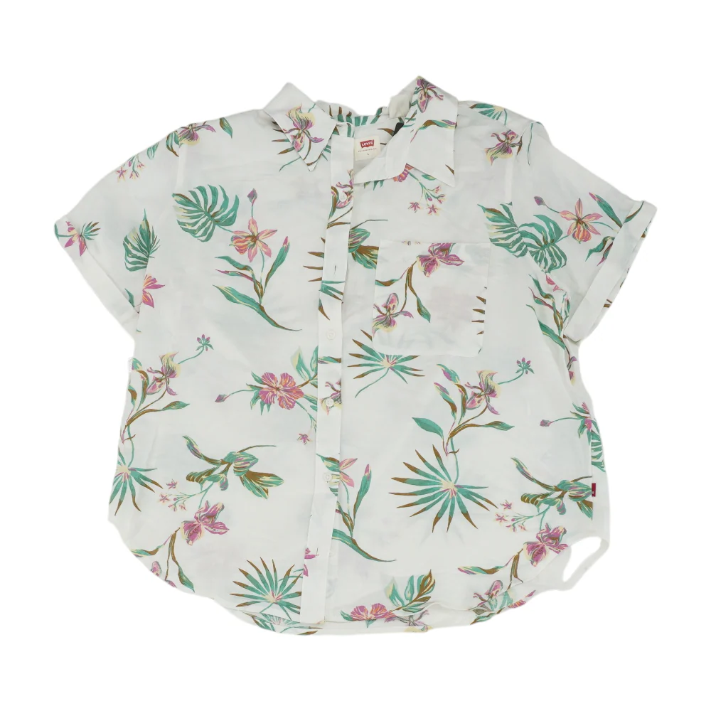 White Floral Button Down