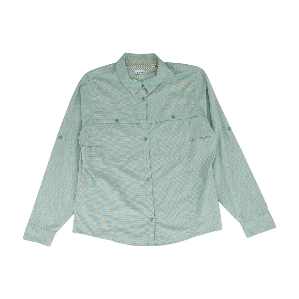 Green Check Button Down
