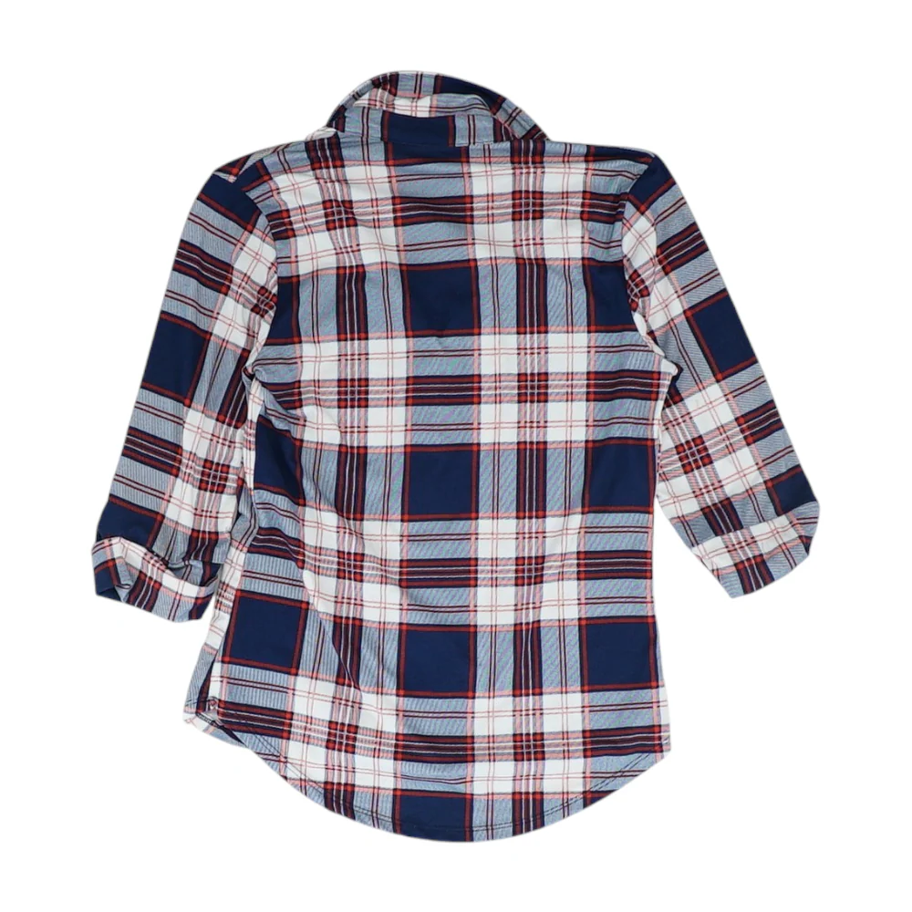 Navy Plaid Button Down - Image 2