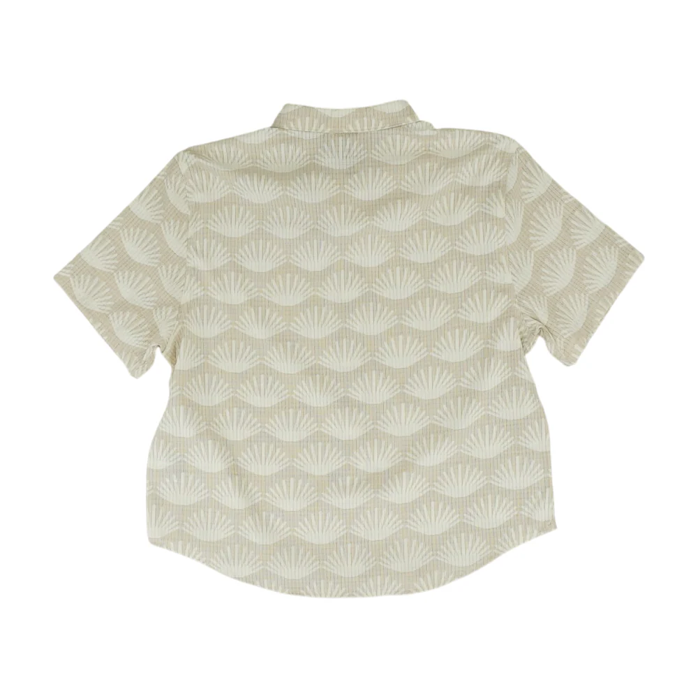 Beige Print Button Down - Image 2