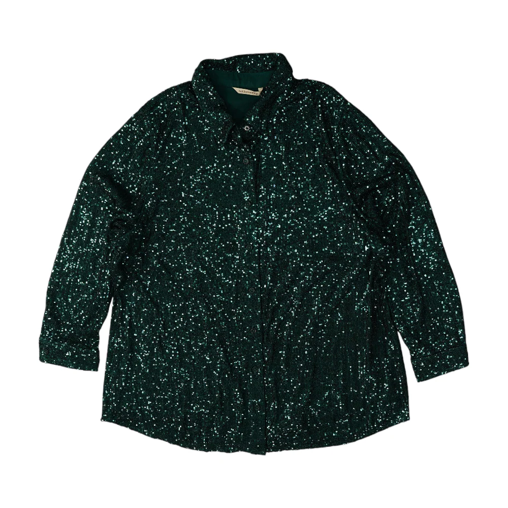 Green Plus Button Down