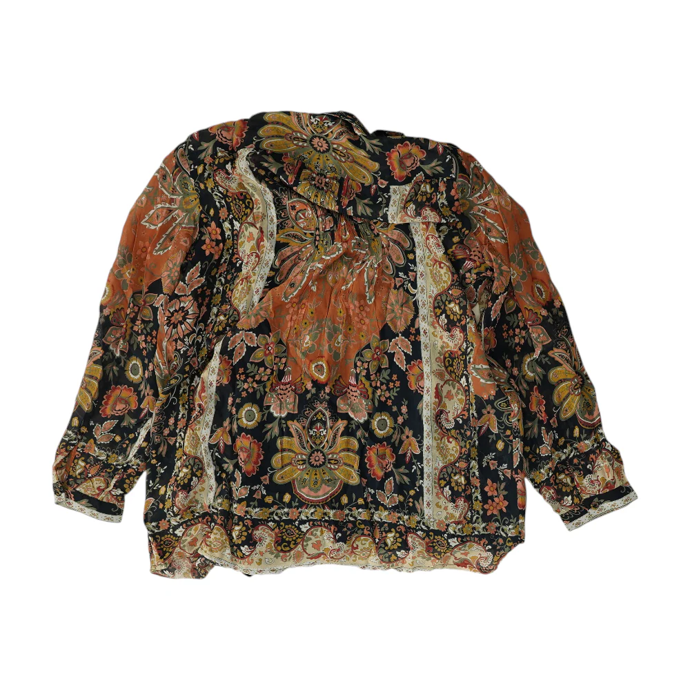Black Petite Floral Button Down - Image 2