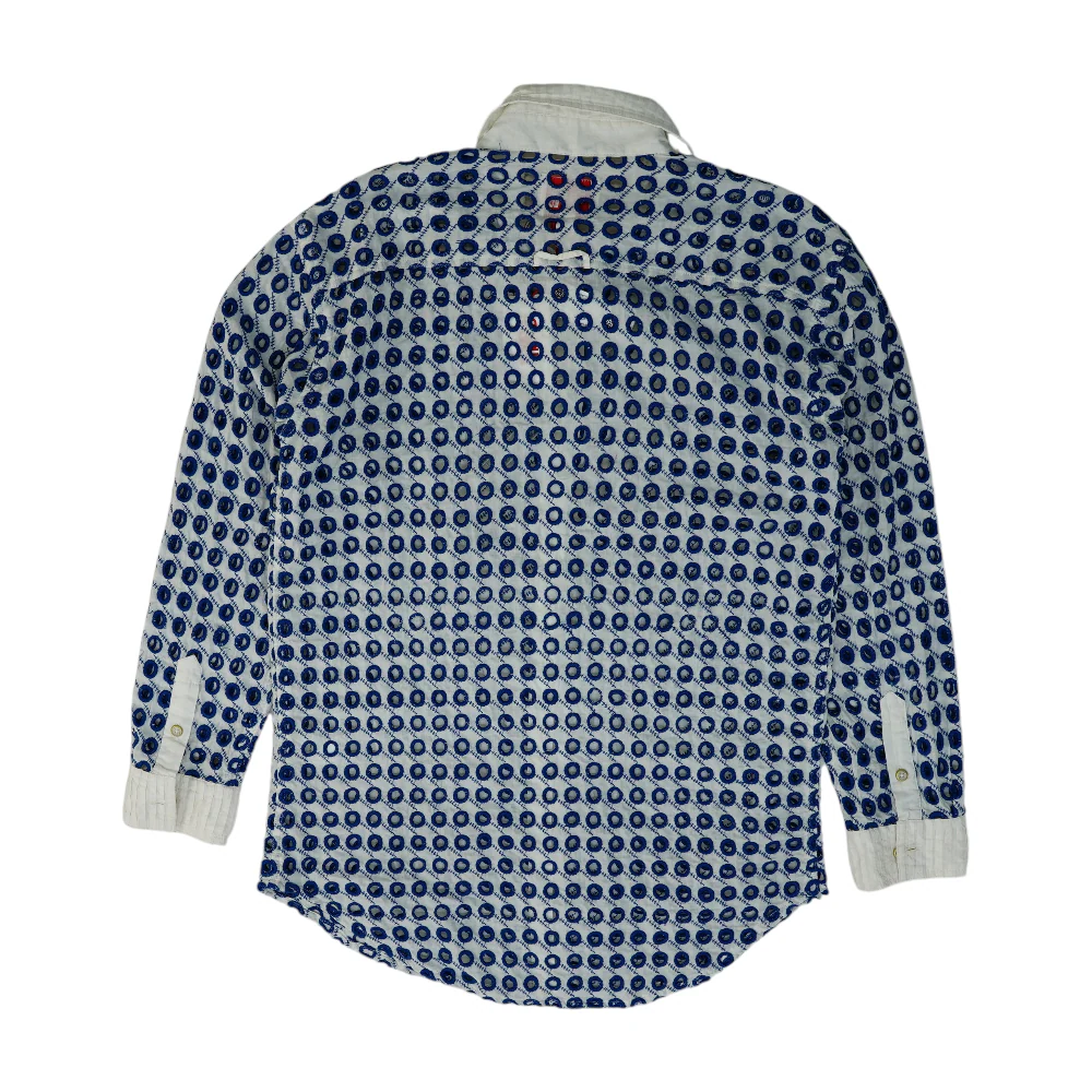 White Abstract Button Down - Image 2
