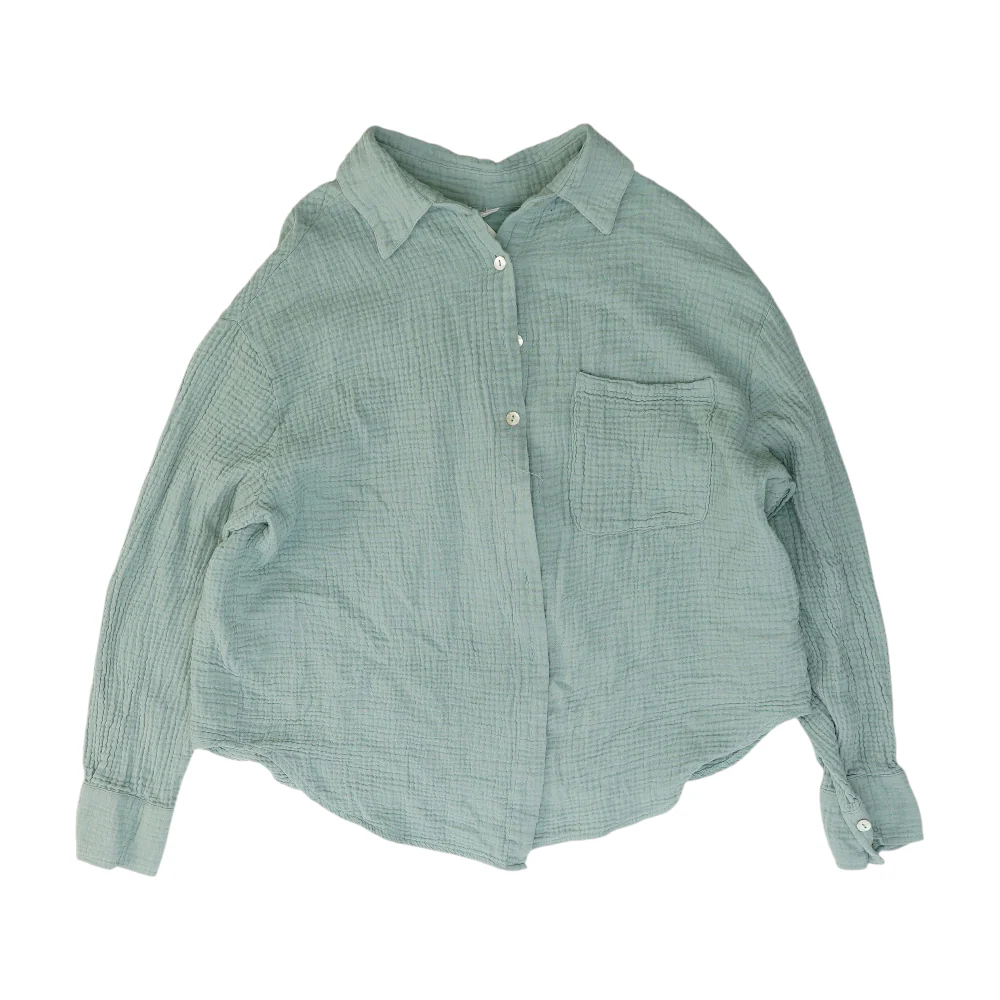 Green Button Down