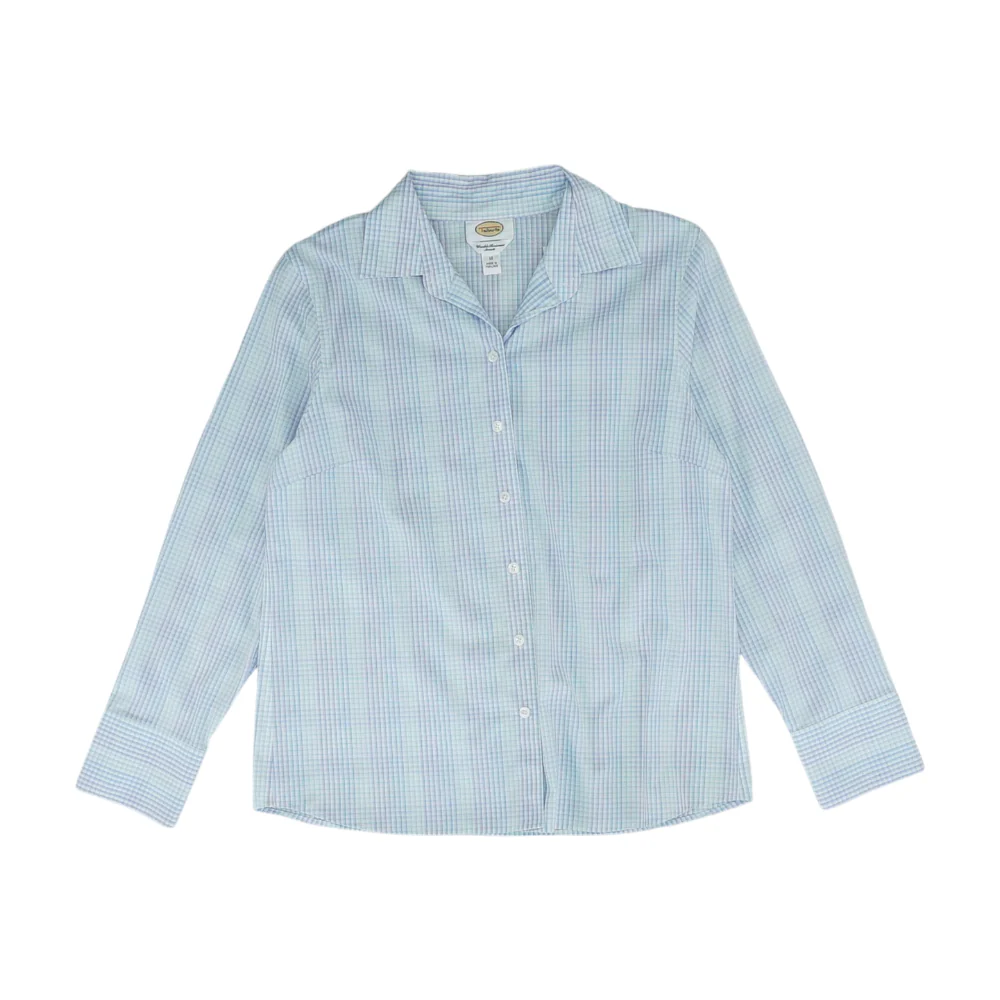 White Check Button Down