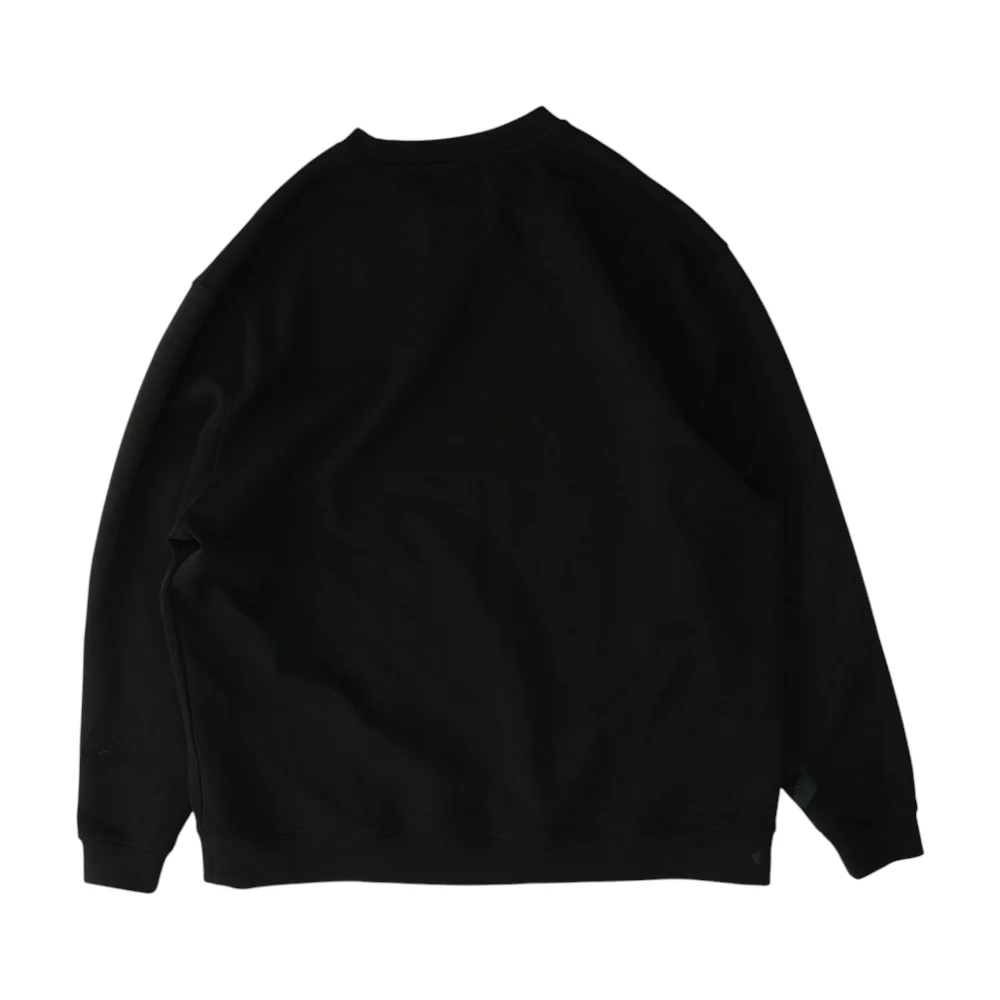Black Solid Sweatshirt Pullover - Image 2