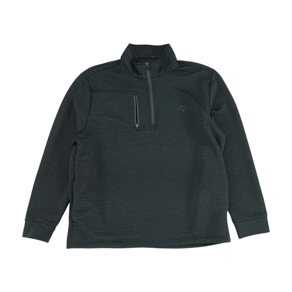 Gray Solid 1/4 Zip Pullover
