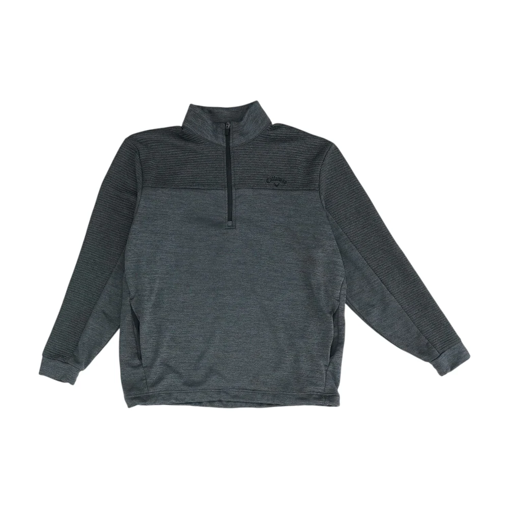 Charcoal Solid 1/4 Zip Pullover
