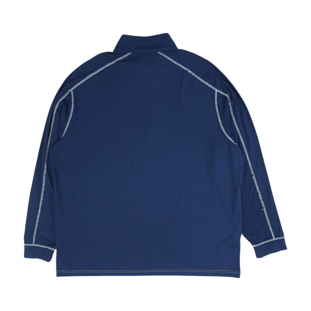 Navy Solid 1/4 Zip Pullover - Image 2