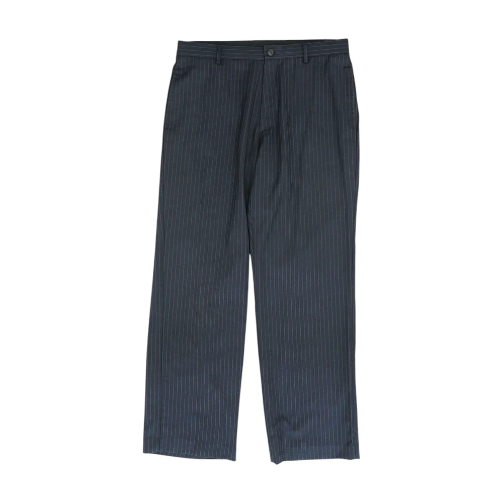 Navy Striped Regular Pants