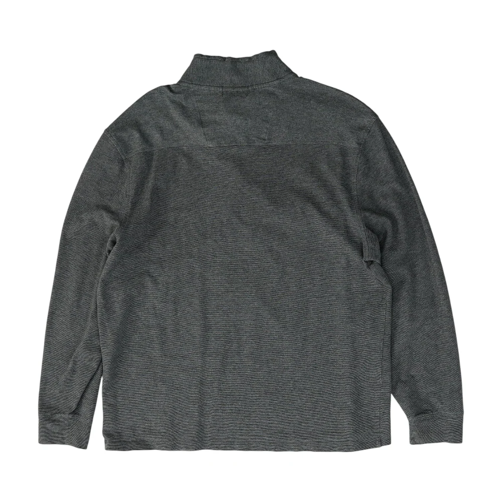Gray Solid 1/4 Zip Pullover - Image 2