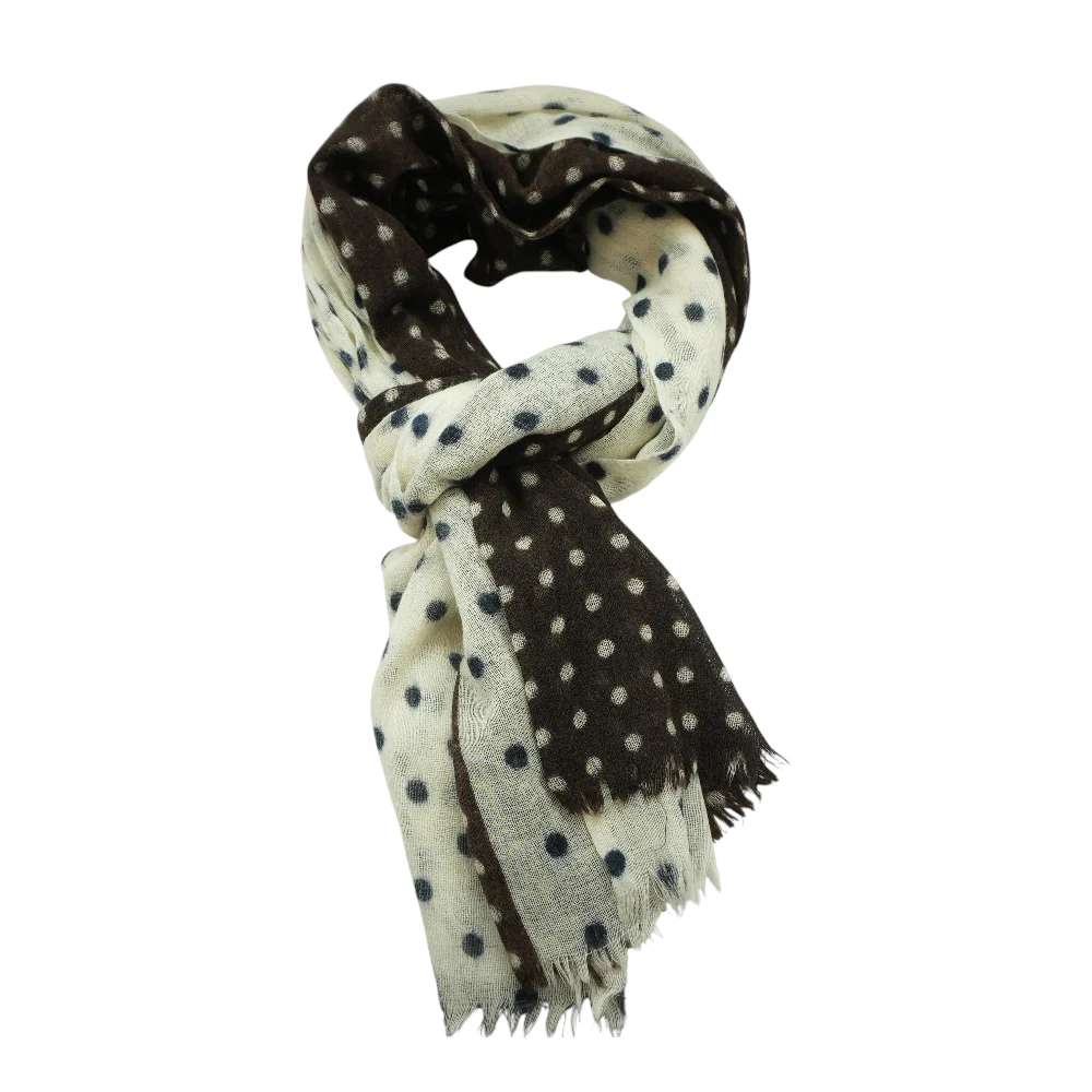 Multi Polka Dot Wool Scarf - Image 2