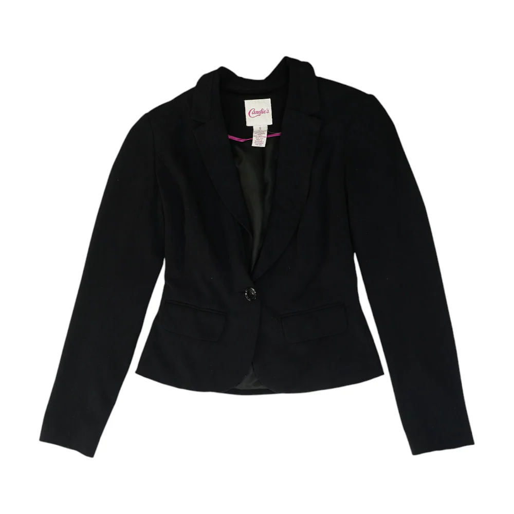 Black Solid Blazer