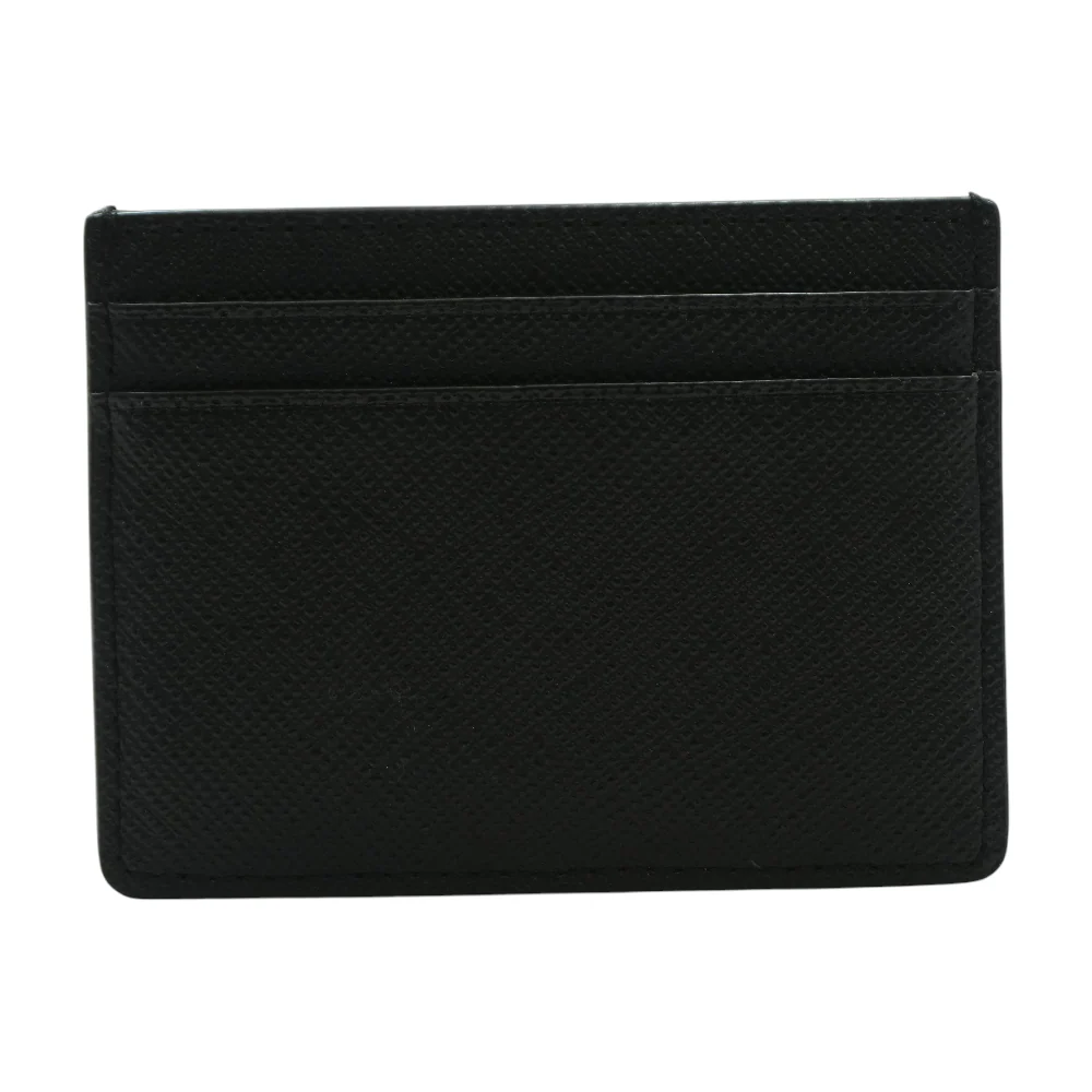 Black Reconstituted Leather Cardholder - Image 2