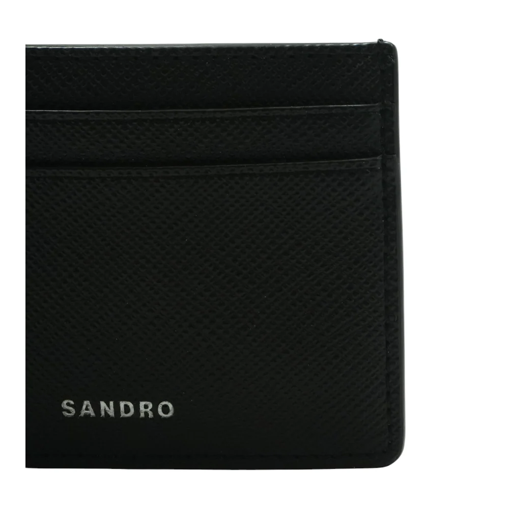 Black Reconstituted Leather Cardholder - Image 4