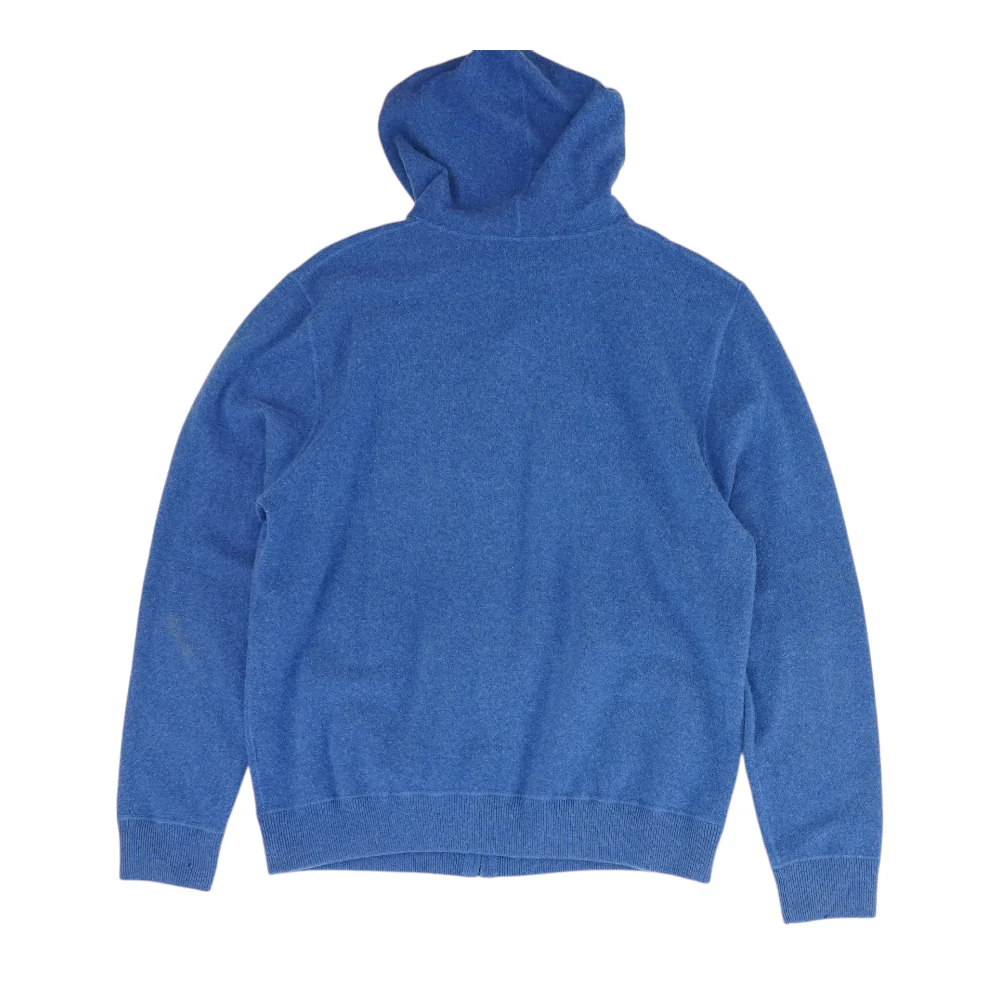 Blue Solid Cardigan Sweater - Image 2