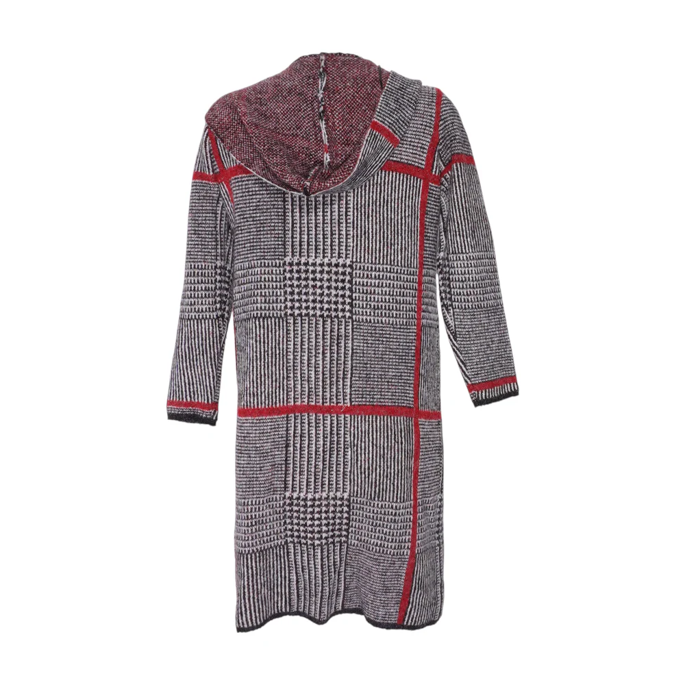 Black Abstract Cardigan Sweater - Image 2