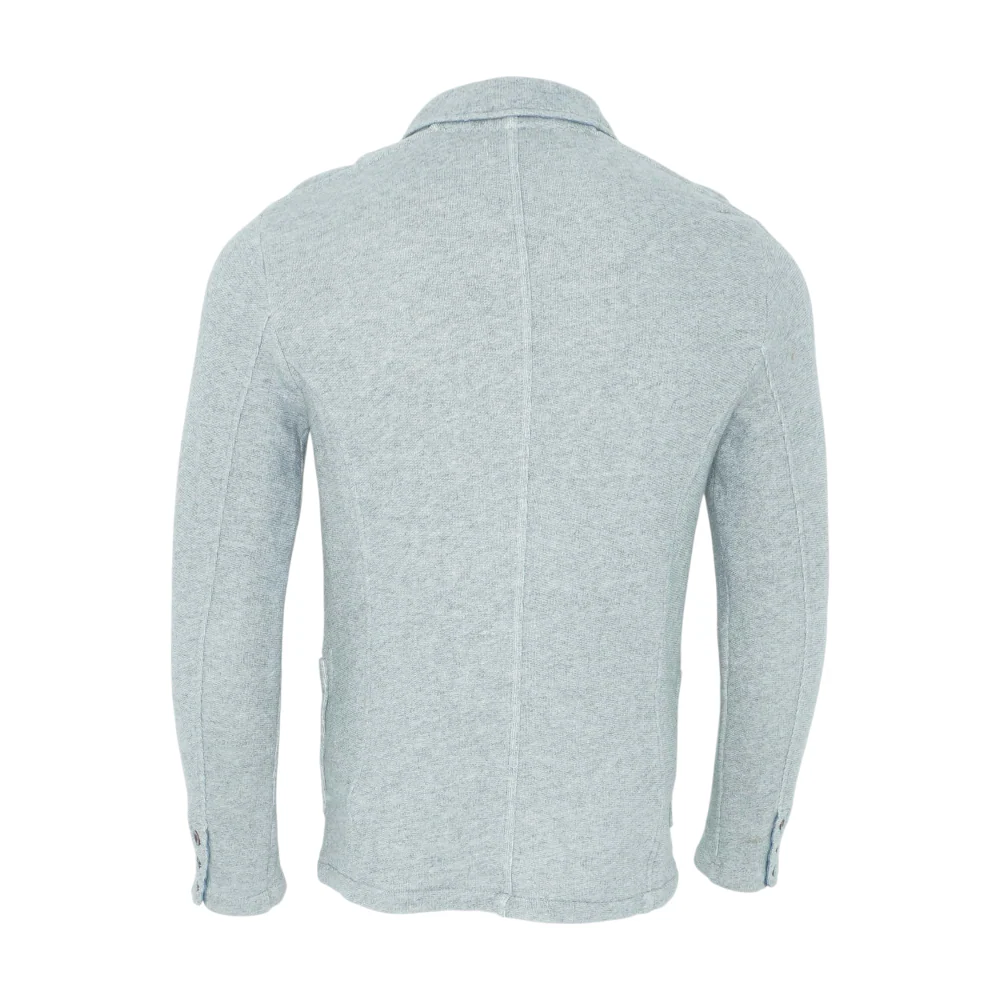 Gray Solid Cardigan Sweater - Image 2