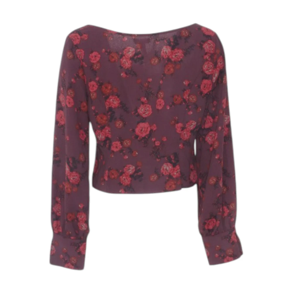 Maroon Floral Cardigan - Image 2