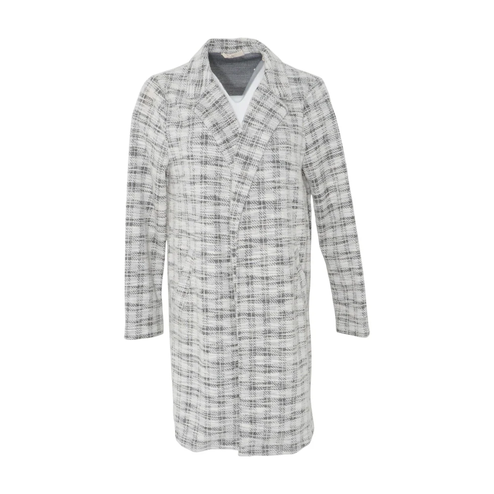 Gray Plaid Cardigan Sweater