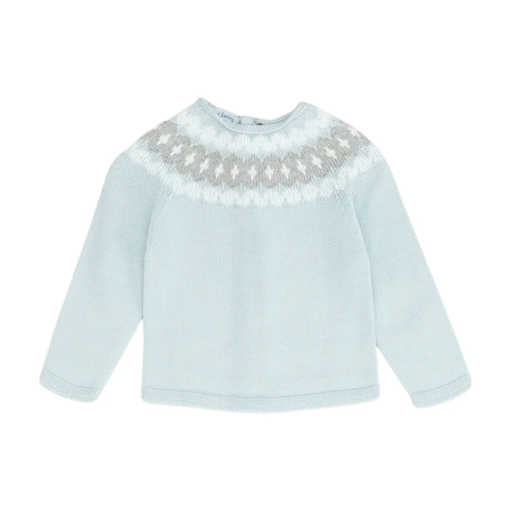 Blue Print Pullover Sweater