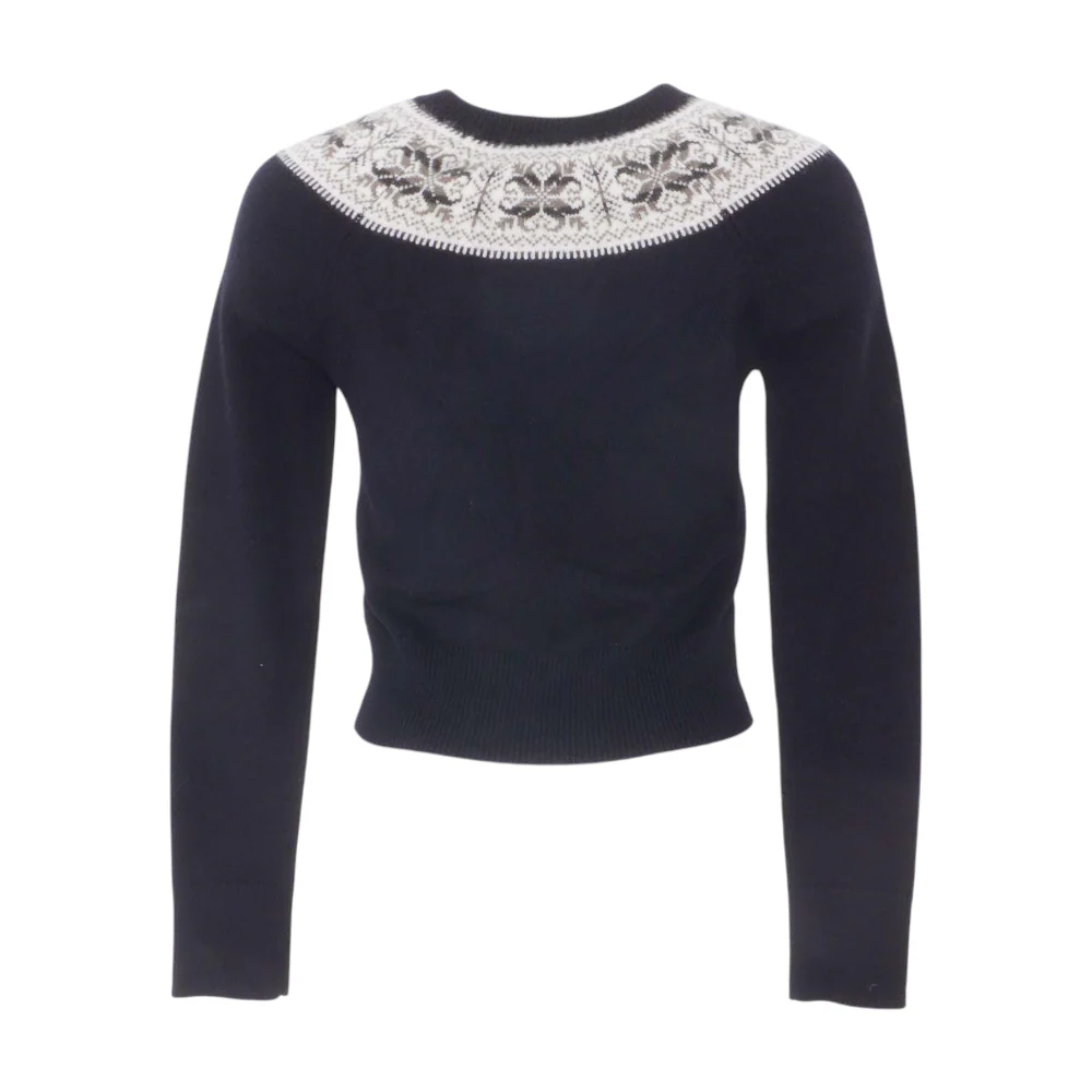 Navy Josefa Fair Isle Cashmere Cardigan - Image 2