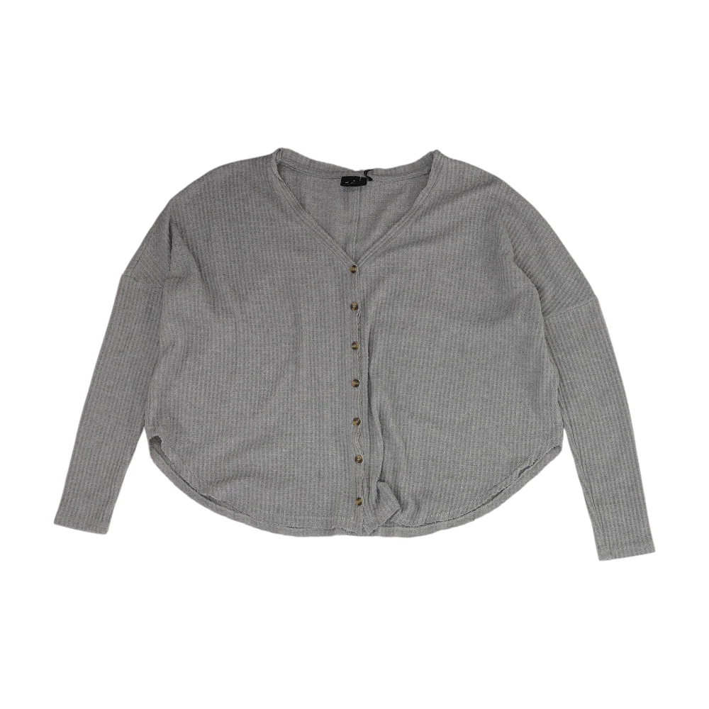Gray Cardigan Sweater