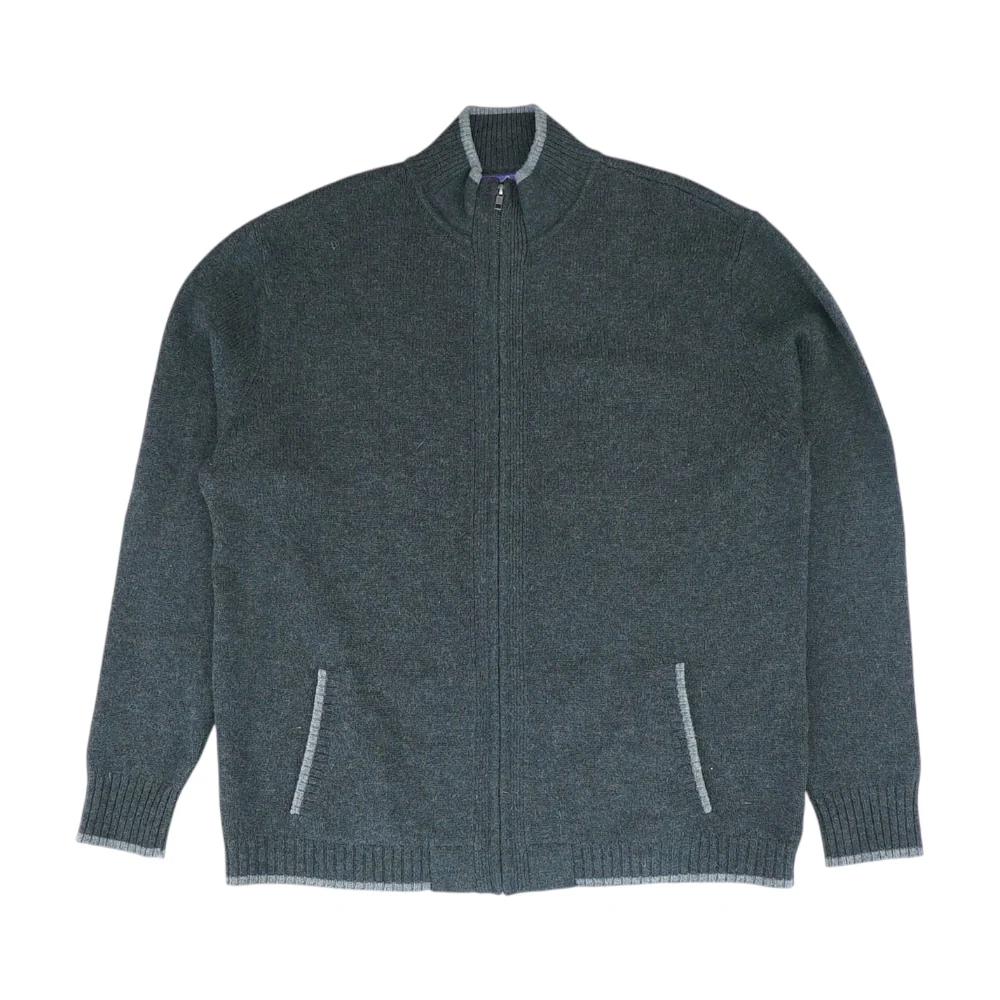 Charcoal Solid Cardigan Sweater