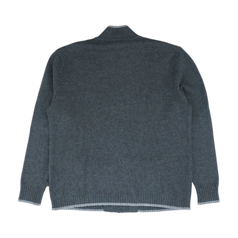 Charcoal Solid Cardigan Sweater - Image 2