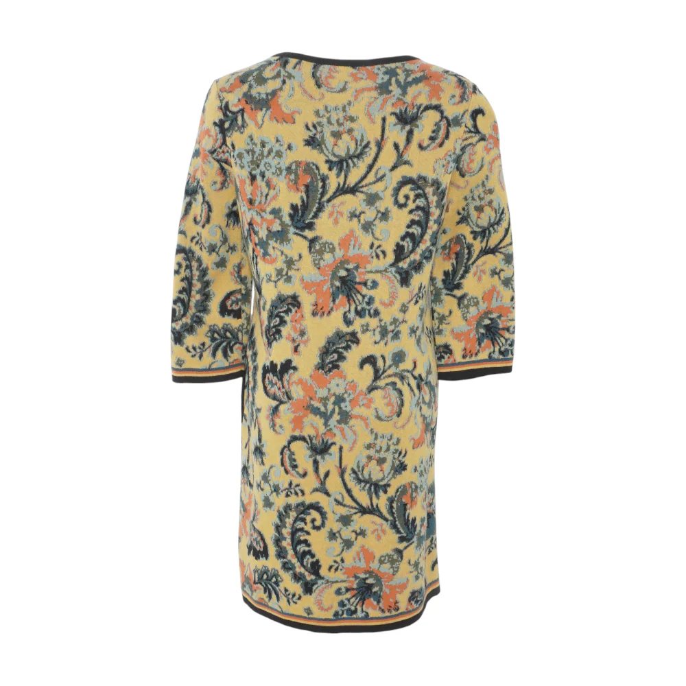 Yellow Print Cardigan Sweater - Image 2