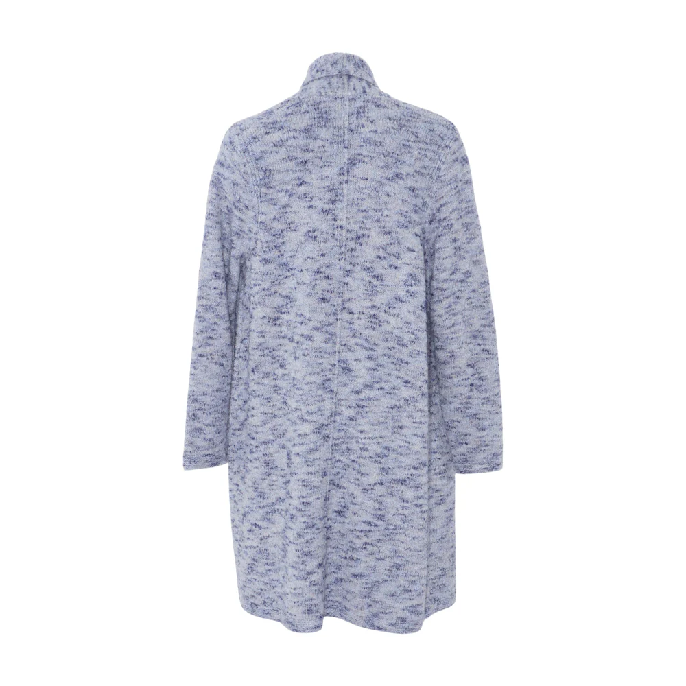 Blue Abstract Cardigan Sweater - Image 2