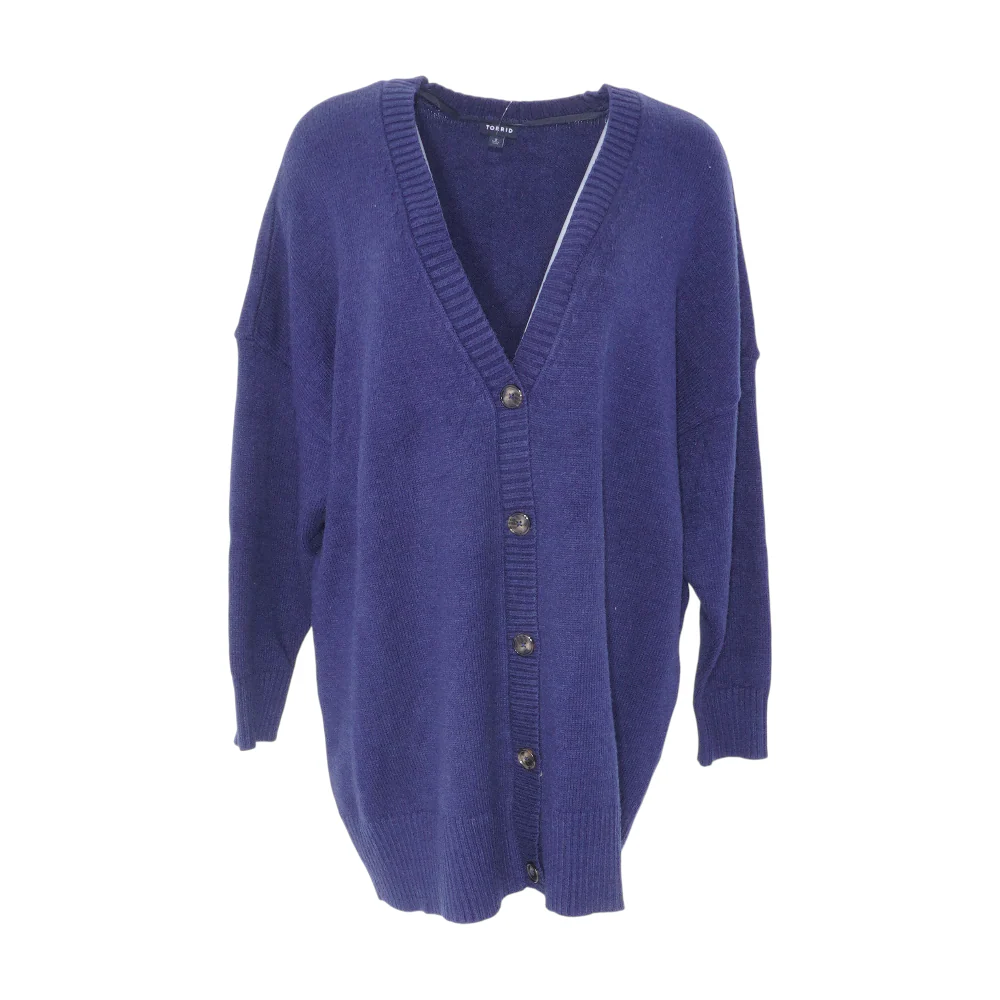 Navy Plus Cardigan Sweater