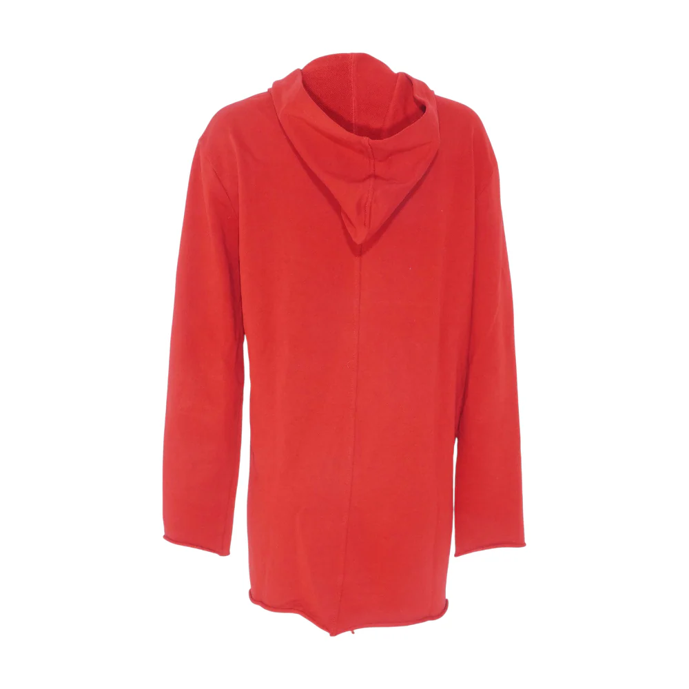 Red Solid Cardigan Sweater - Image 2